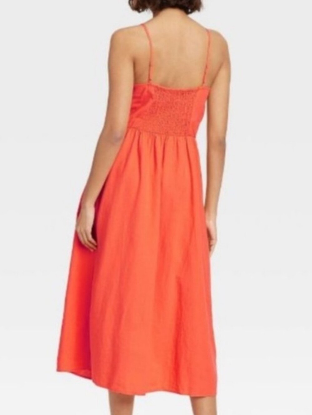 A New Day Orange Button Down Dress - Picture 9 of 10